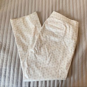 Banana Republic tan/white ankle pants Size 2